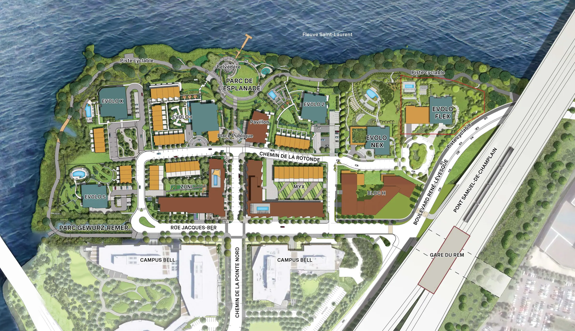 Master plan Quartier Pointe-Nord
