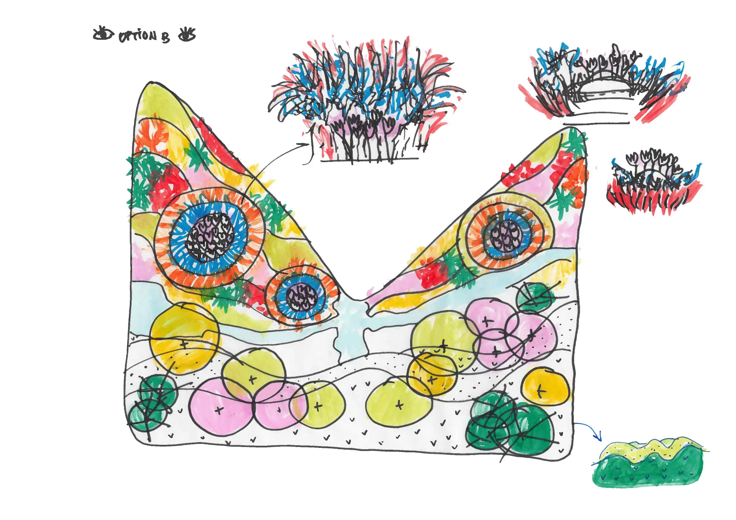 Planting composition sketch
