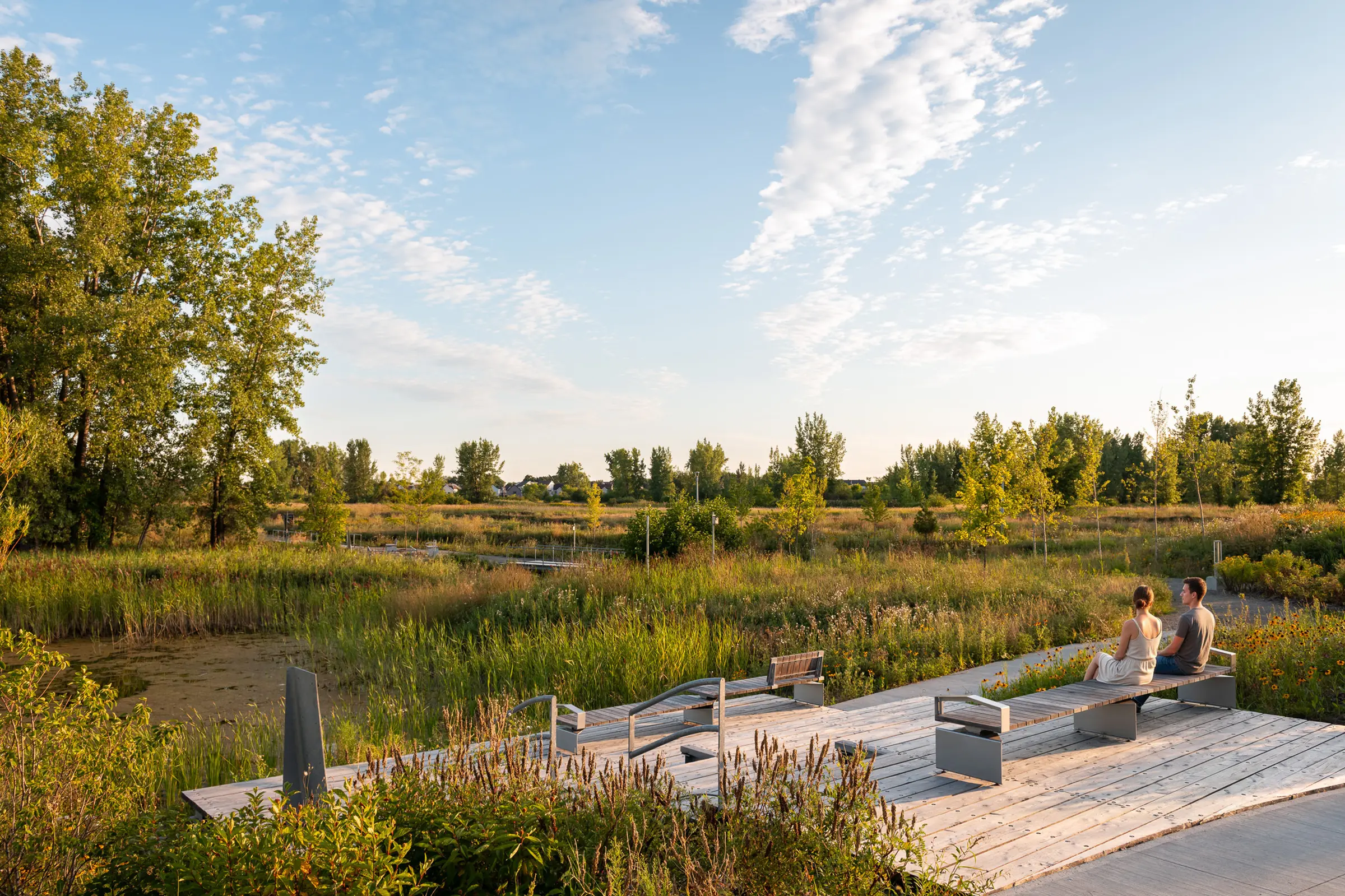 Viewing platform for observing the basins and vegetation