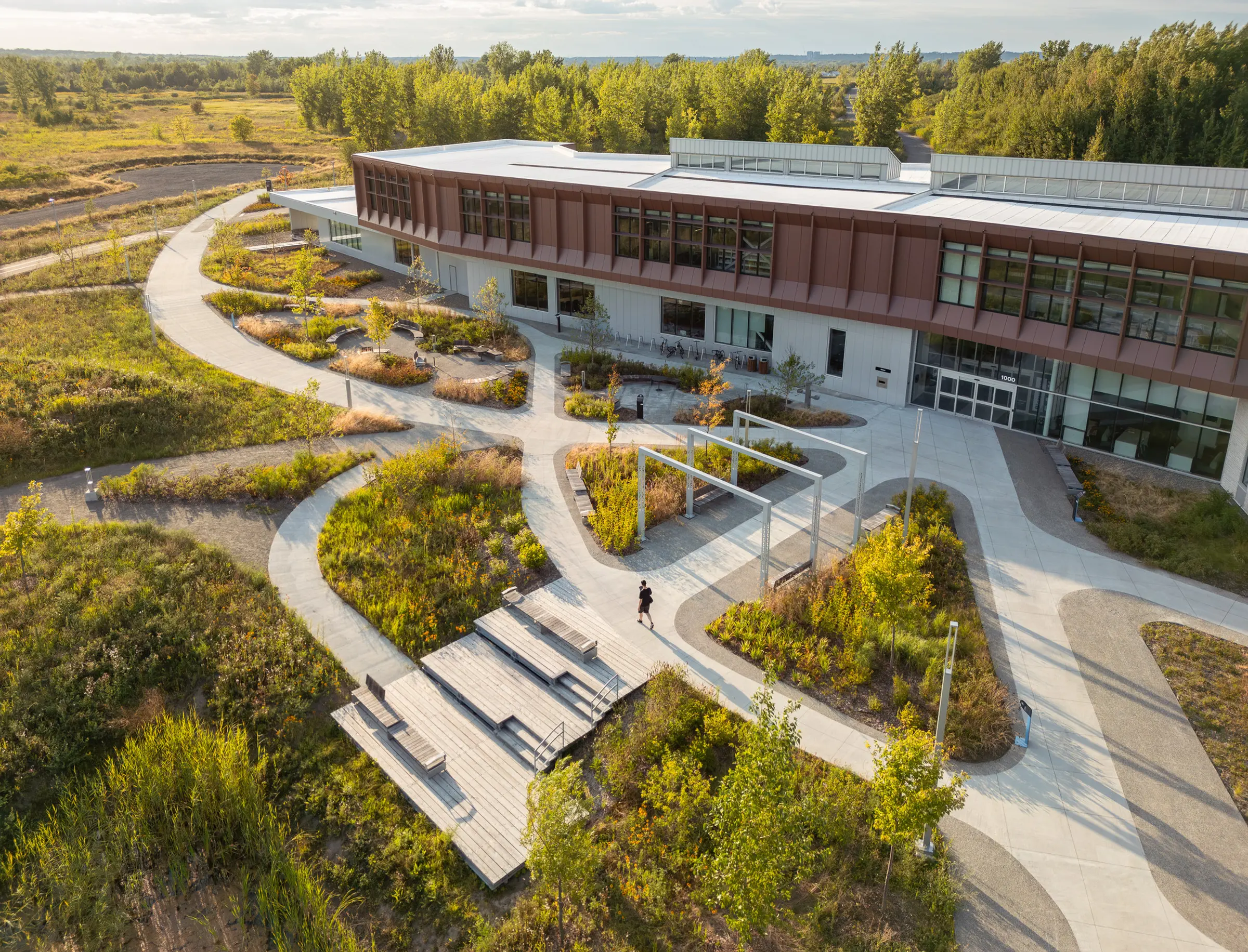 Entrance view of the Espace citoyen des Confluents