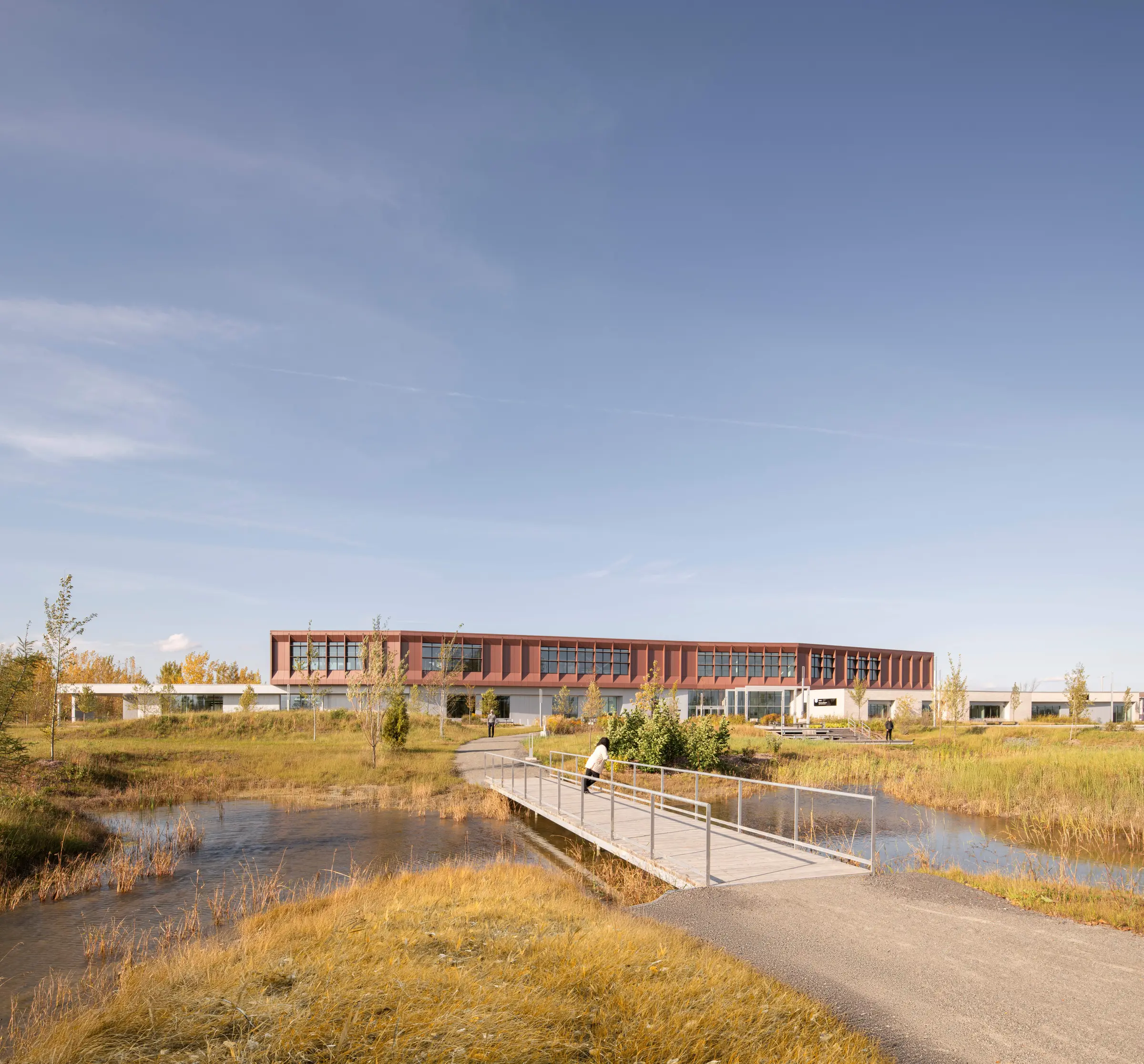 Overlooking the basins