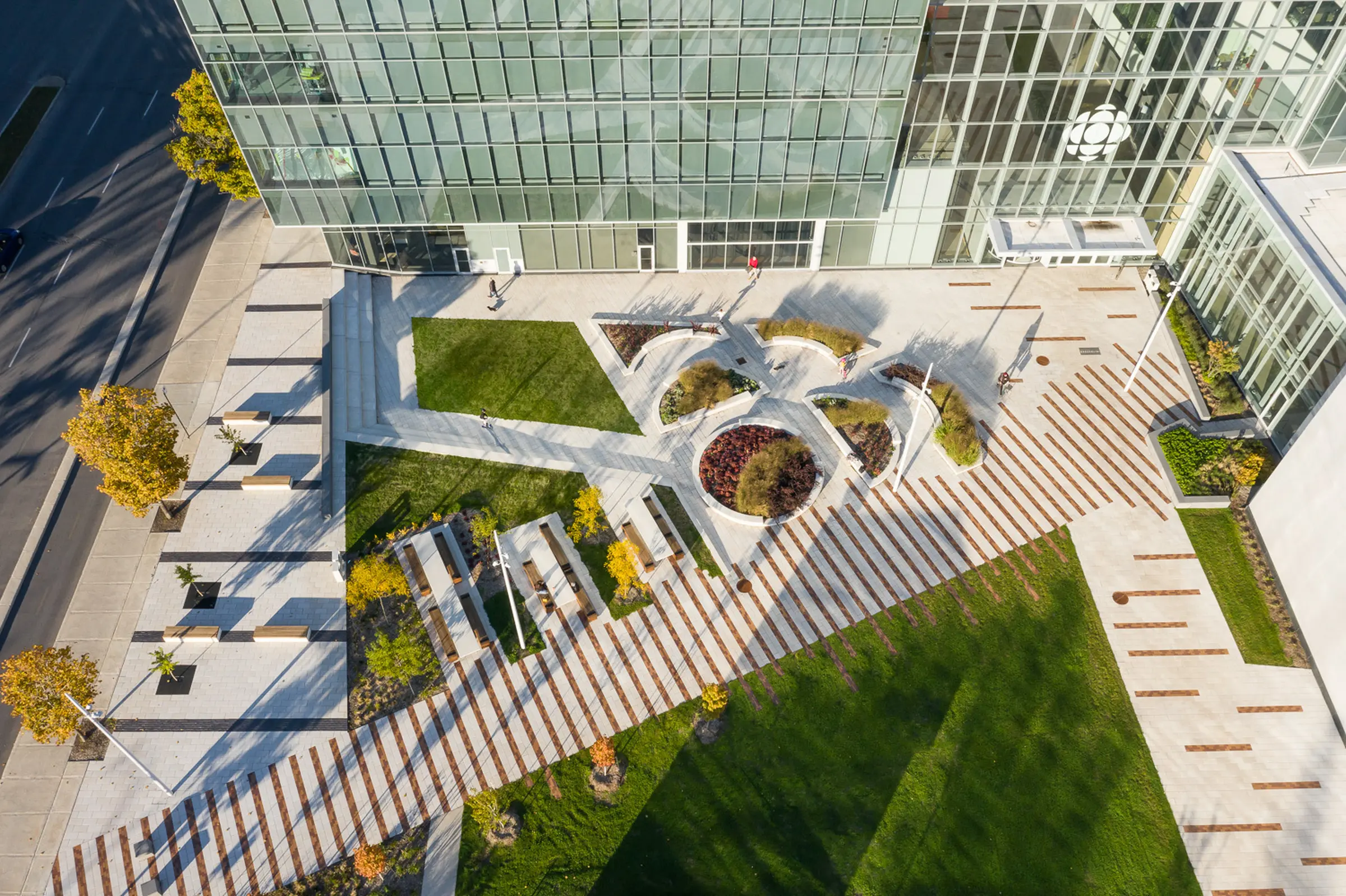 Aerial view of Maison de Radio-Canada