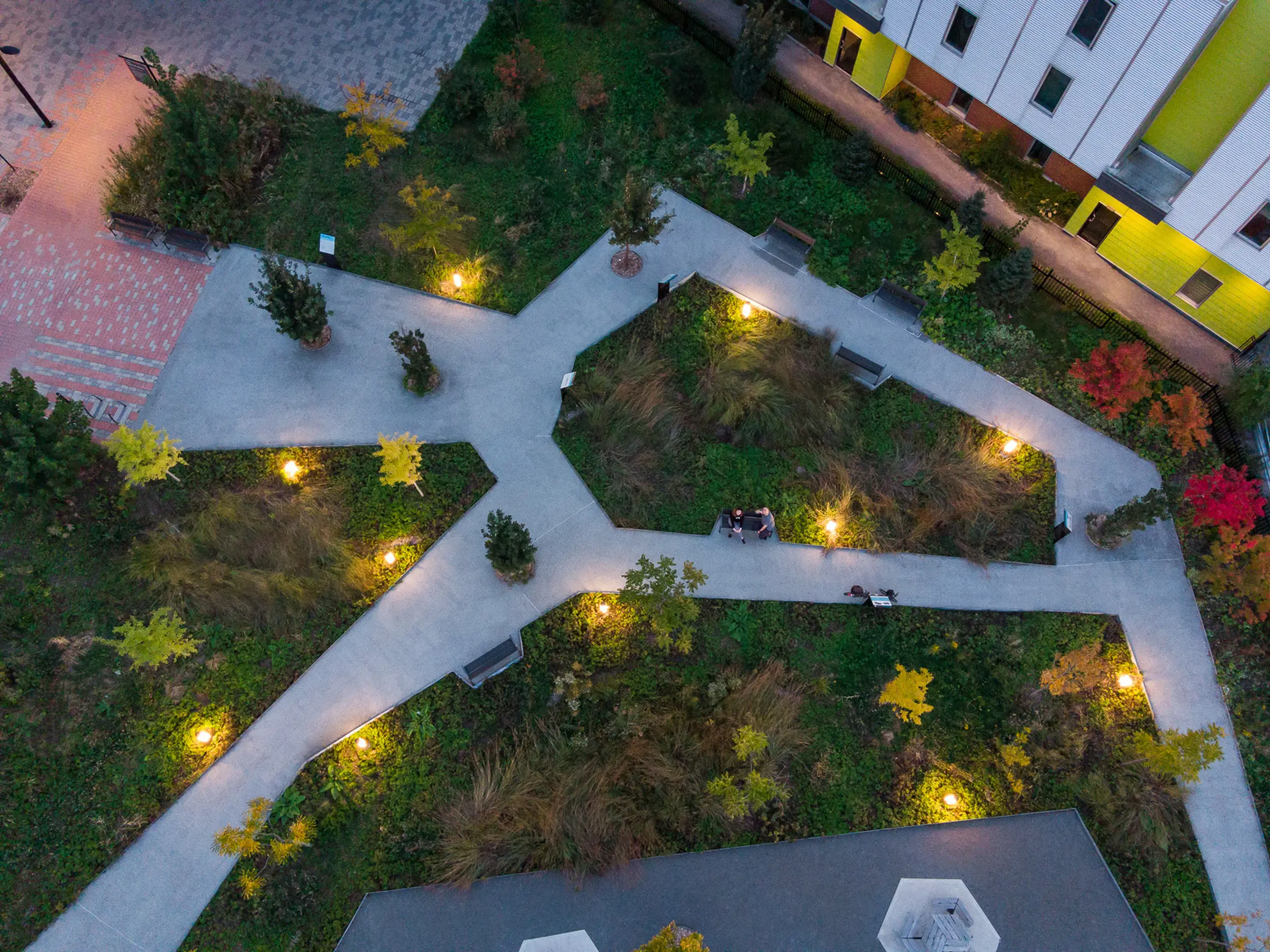 Vue aérienne Parc Saidye-Bronfman