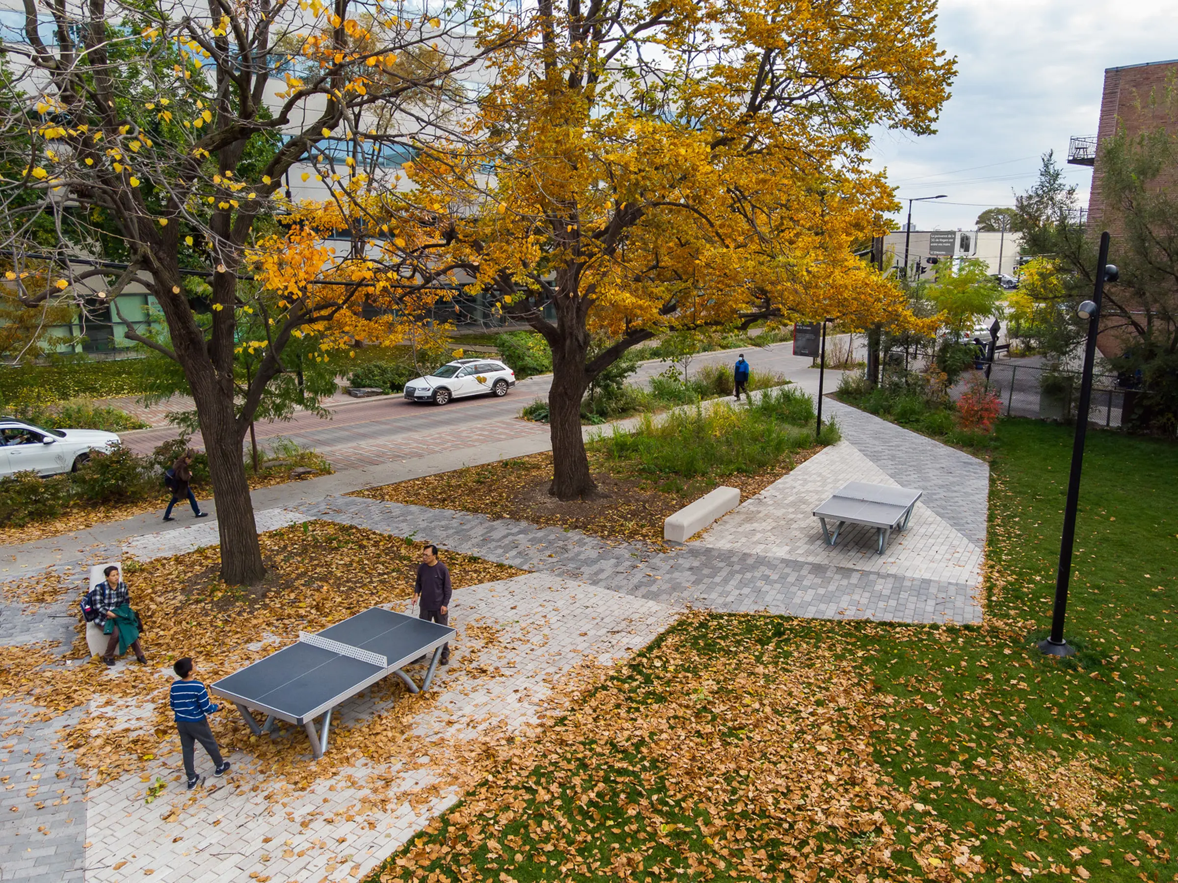 Tables de ping-pong au parc de le Savane