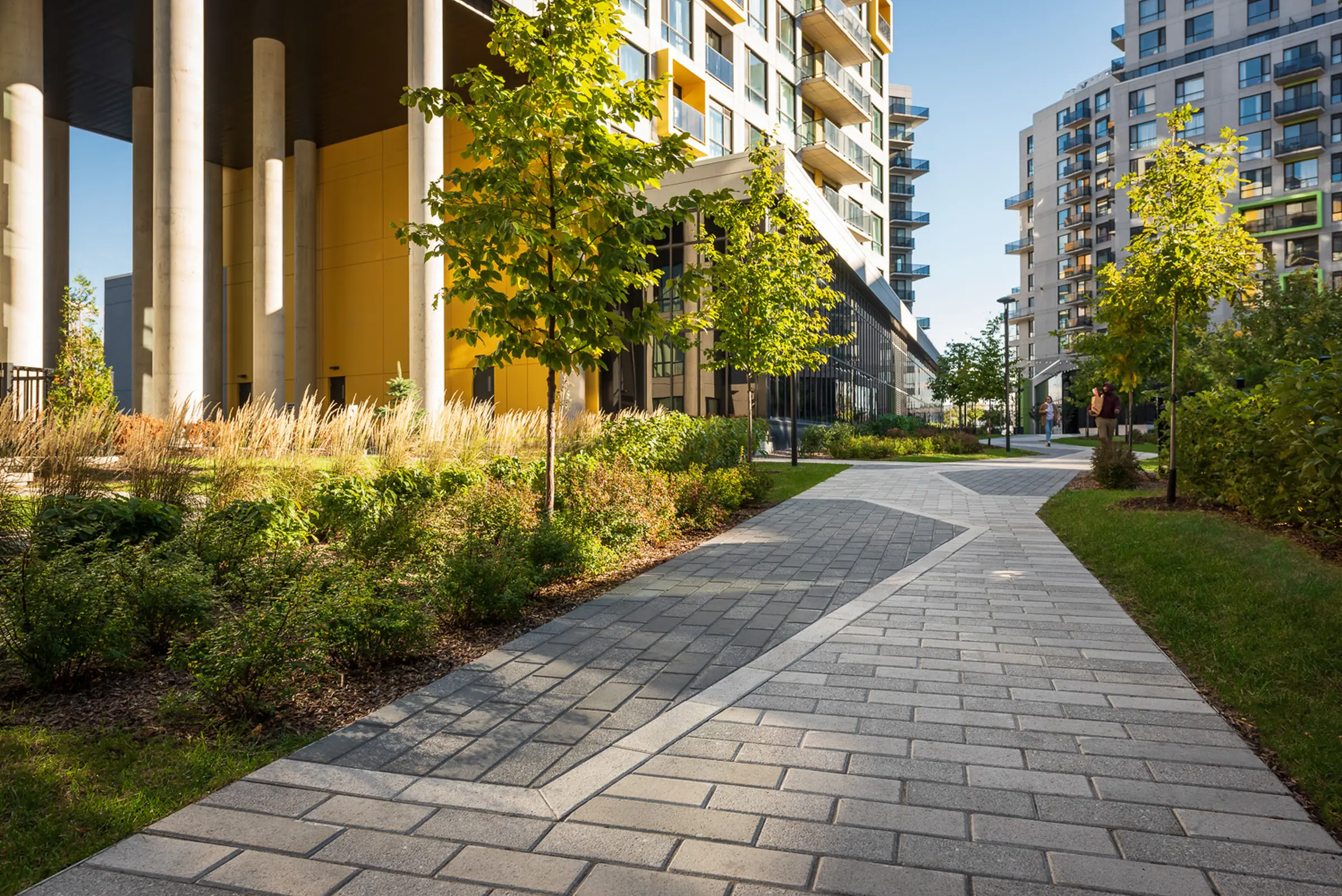 Pavé unique pour délimiter le passage Yolène-Jumelle
