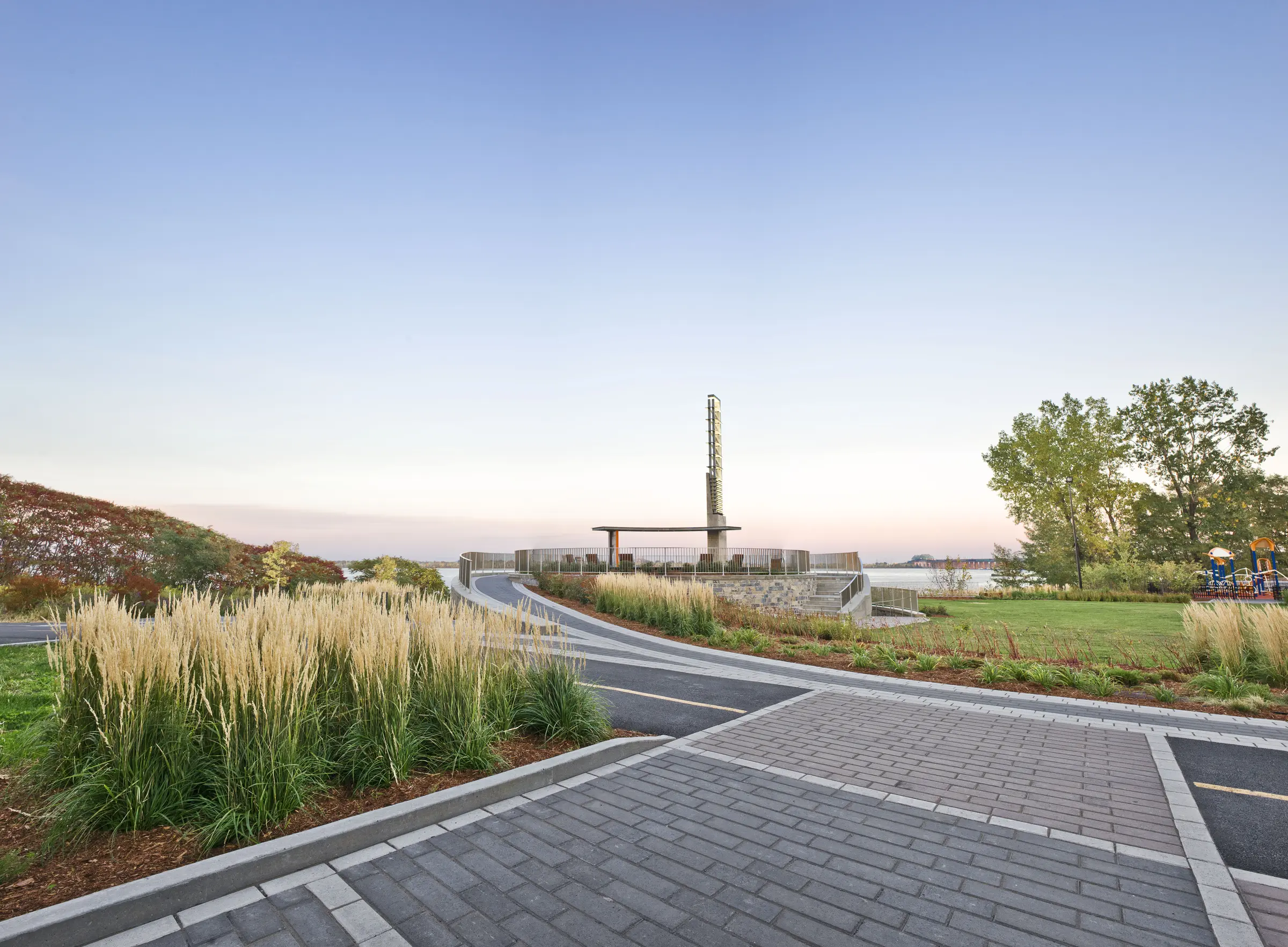 View of Parc de l’Esplanade and the St. Lawrence