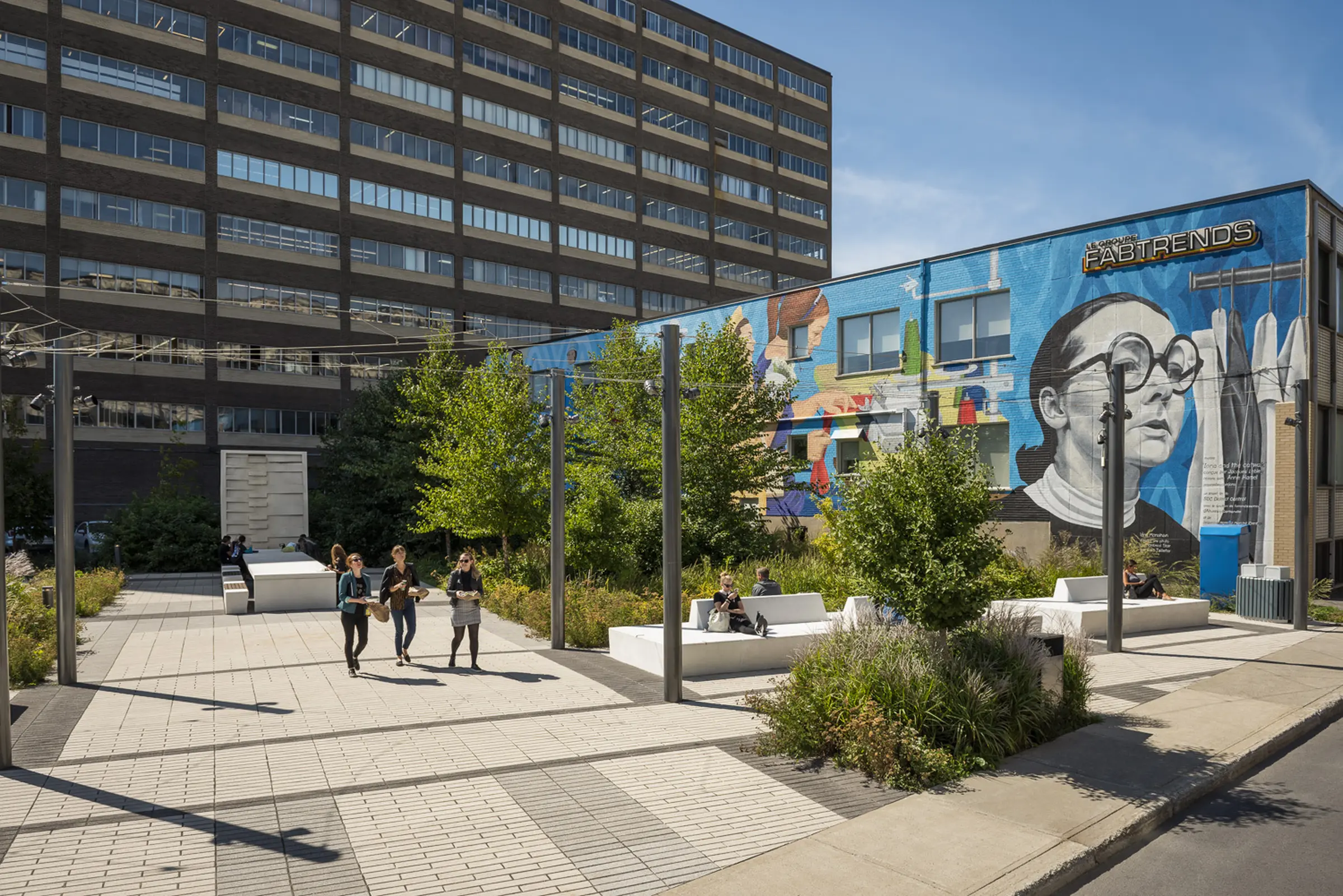 Accessible and friendly spaces for the residents of the historic Chabanel district