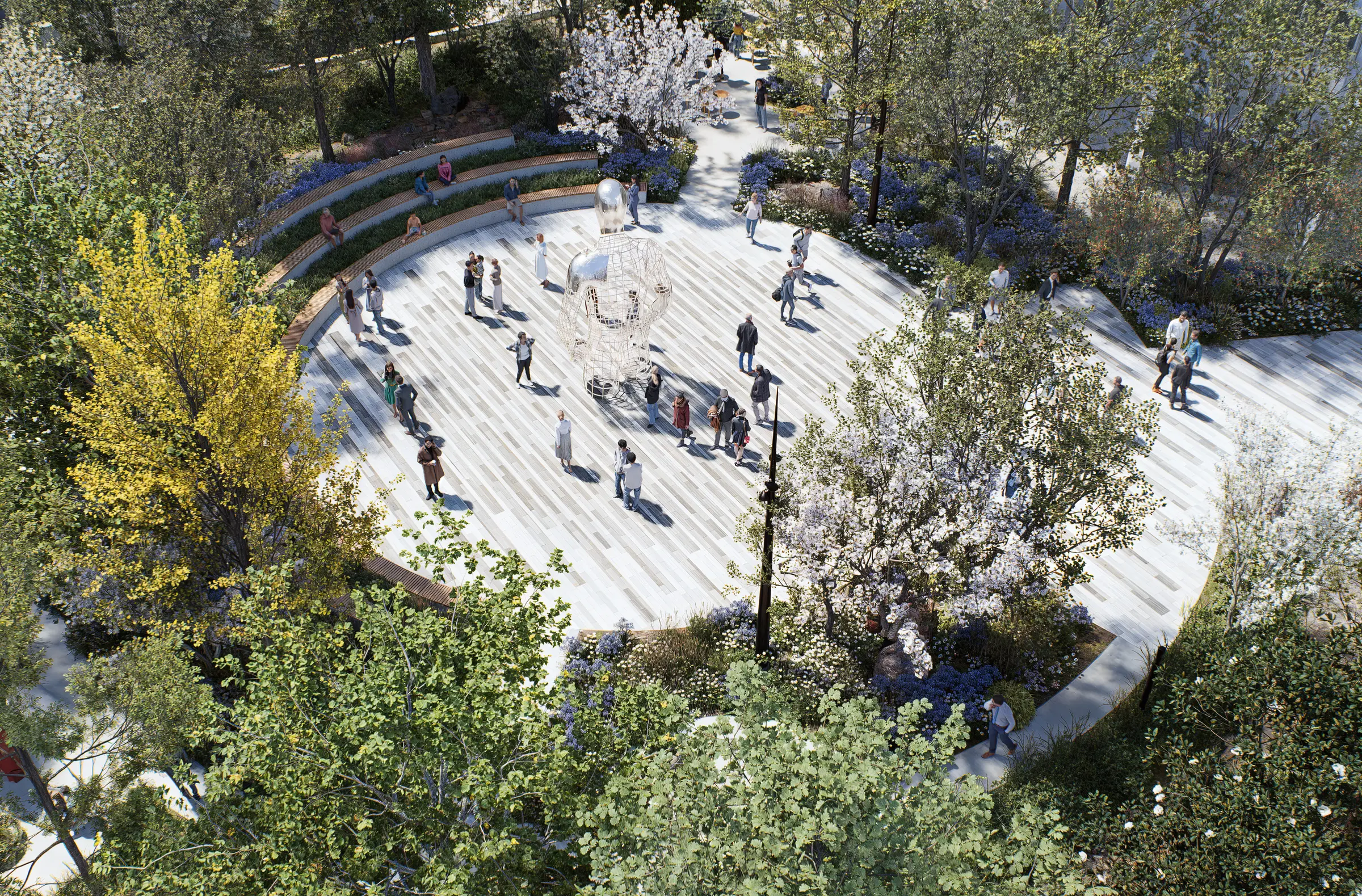 Plan 3D de l'agora naturelle