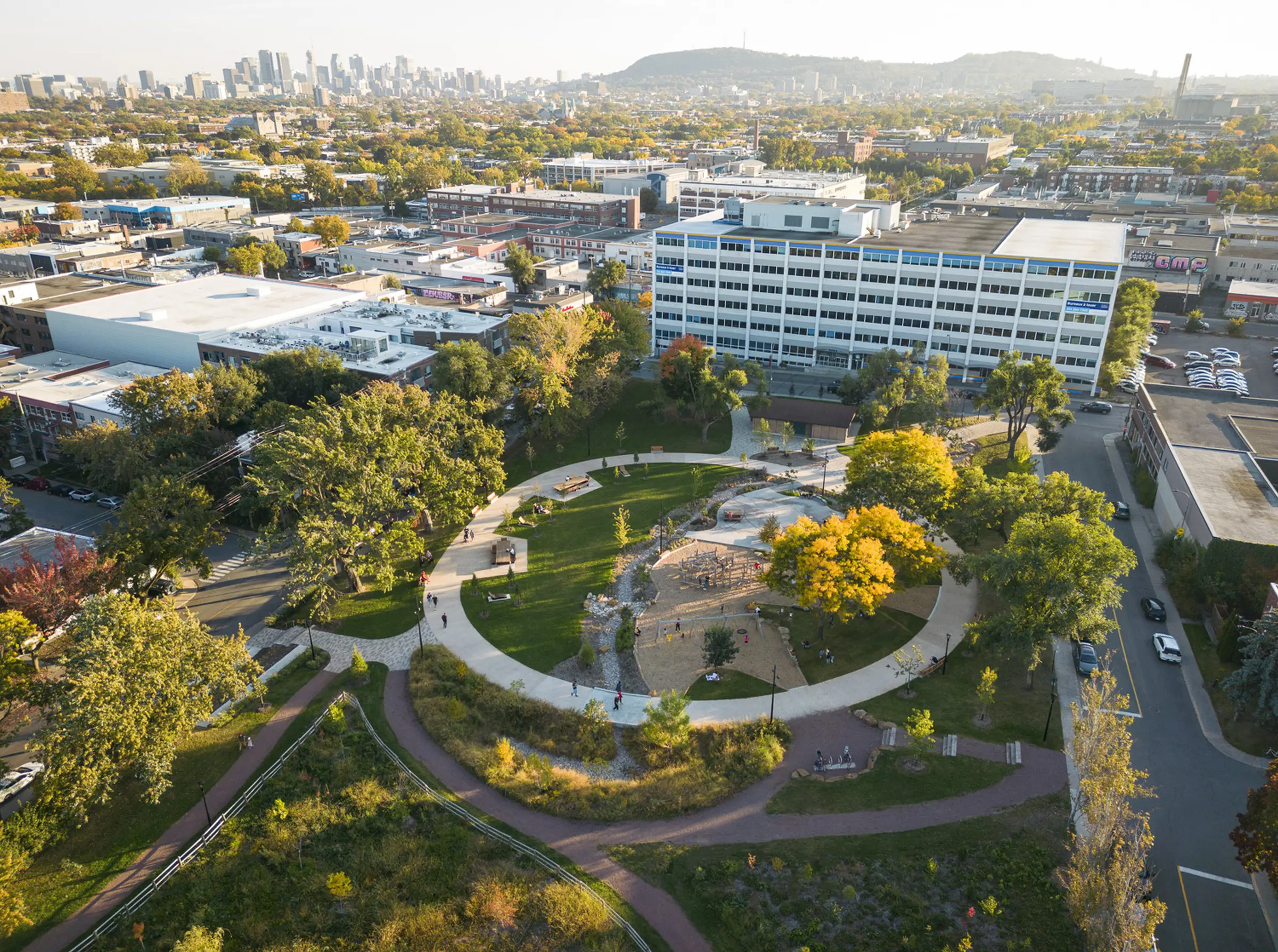Aerial view of Parc Rosemont