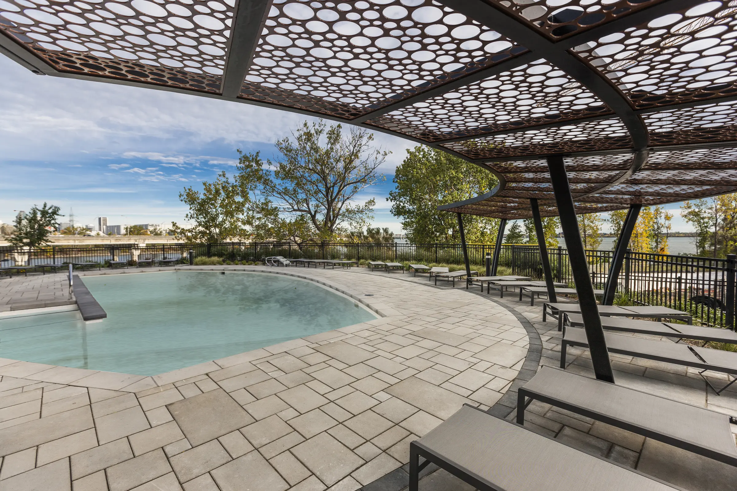 Pool and pergola at Evolos S